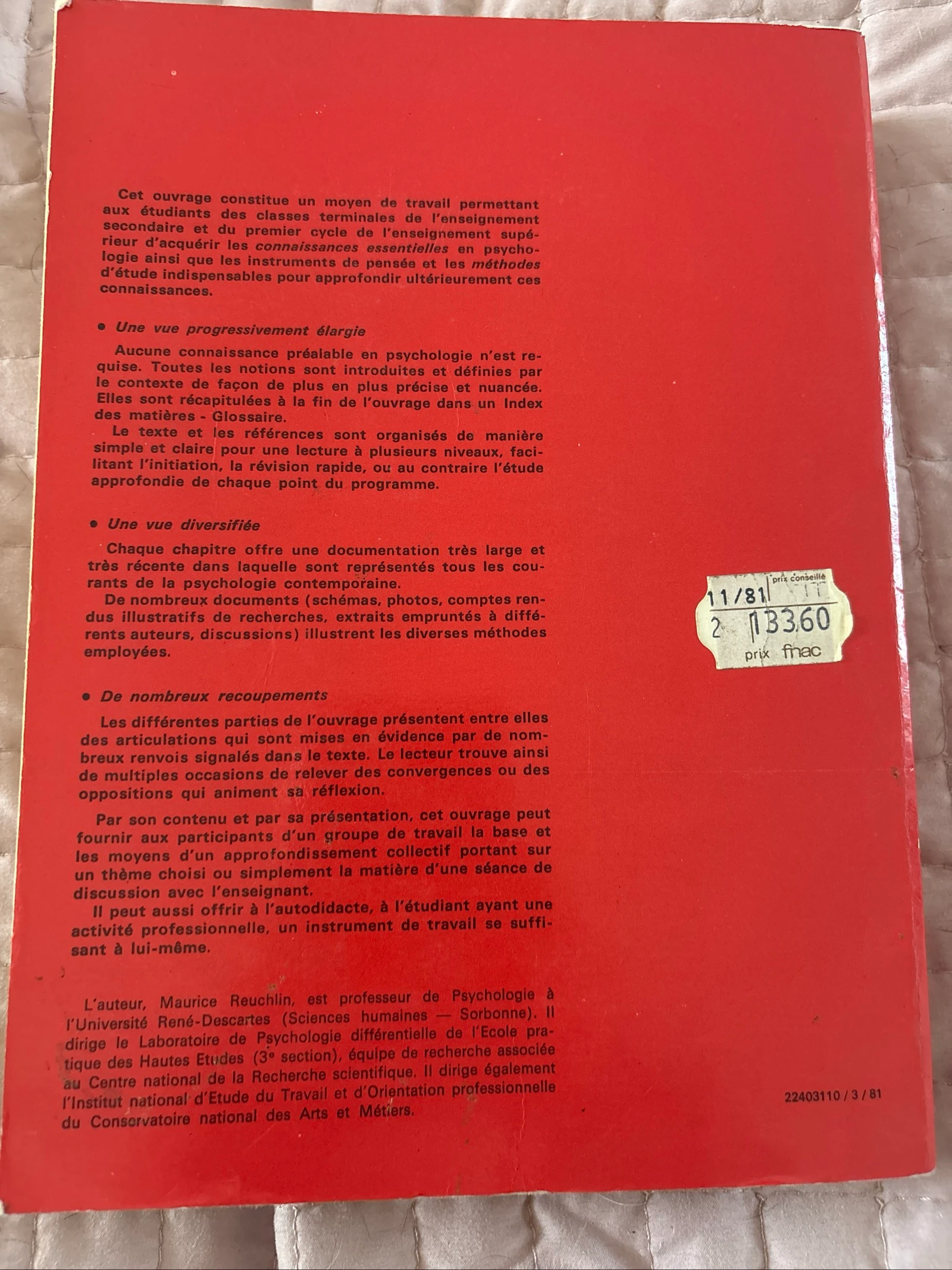 Psychologie - Maurice Reuchlin – photo 2